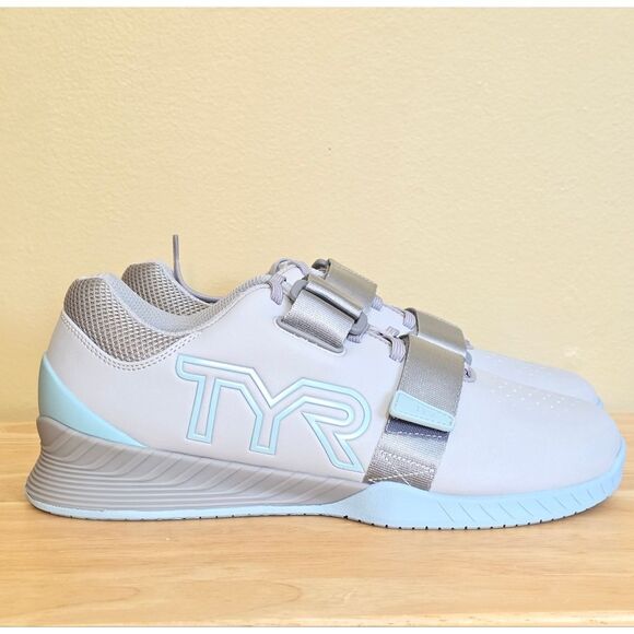 TYR L-1 Lifter Weightlifting Shoes Grey Mint Blue Men's Size 9.5 (W11) - Picture 1 of 7